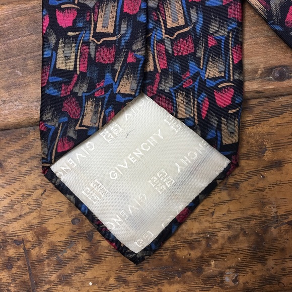 Givenchy Monsieur Multicolor Pattern Mens Tie - Picture 4 of 5